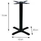 Base Cruz Fixa Mesa Suporte /tampos De Até 80cm Ferro