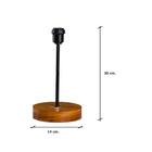 Base de Abajur Marrom Madeira Illumina 30x14x14cm