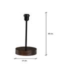 Base de Abajur Marrom Madeira Illumina 30x14x14cm