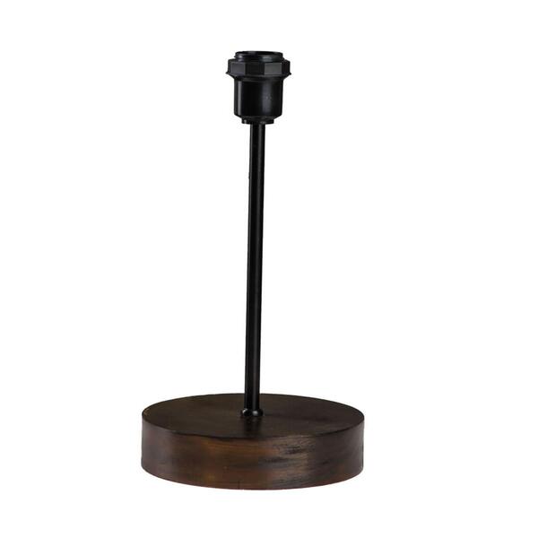 Base de Abajur Marrom Madeira Illumina 30x14x14cm