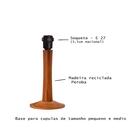 Base de Abajur Marrom Madeira Illumina 32x12x12cm