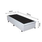 Base De Box Baú Solteiro 96x203x42cm Em Courino Branco