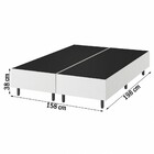 Base De Cama Box Queen Fit 158x198 Cm Branco - Vian