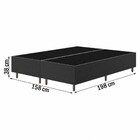 Base De Cama Box Queen Fit 158x198 Cm Preto - Vian