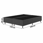 Base De Cama Box Queen Fit 158x198 Cm Titânio - Vian