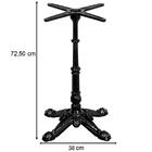 Base De Mesa Apus Em Ferro Preto 75 Cm (alt) Tampo Mdp Quadra