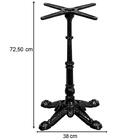 Base De Mesa Apus Em Ferro Preto 75 Cm (alt) Tampo Mdp Quadra
