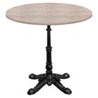 Base De Mesa Apus Em Ferro Preto 75 Cm (alt) Tampo Mdp Redond