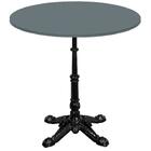 Base De Mesa Apus Em Ferro Preto 75 Cm (alt) Tampo Mdp Redond