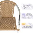 Base De Mesa Com 4 Cadeiras Tóquio Em Aluminio E Fibra Sintet