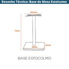 Base De Mesa De Jantar Quadrada Estocolmo Alpha Fratini 72 Cm