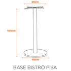 Base De Mesa De Jantar Redonda Pisa Beta Bistrô Fratini 105 C