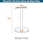 Base De Mesa De Jantar Redonda Pisa Beta Fratini 72 Cm (altur
