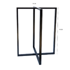 Base Em " X " De Metalon Para Mesas De Até 1 Metro De Comprim