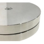 Base Giratória Para Centro De Mesa Vidros 8cm Inox