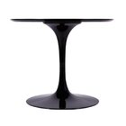 Base Mesa Saarinen Tulip Jantar Redonda Preta - 124 A 150cm