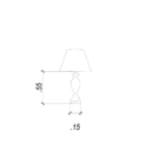 Base Para Abajur Em Vidro Classic Bella Iluminação