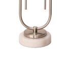 Base Para Abajur Mônaco Nickel14cm 42cm 1xe27 40w Lumiere Nic