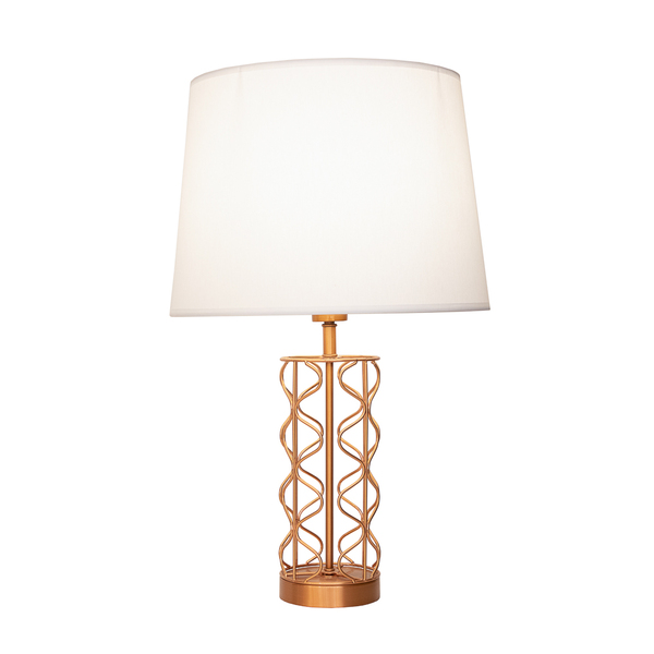 Base Para Abajur Motif Cobre   (d)12cm (a)39cm  1xe27 40w