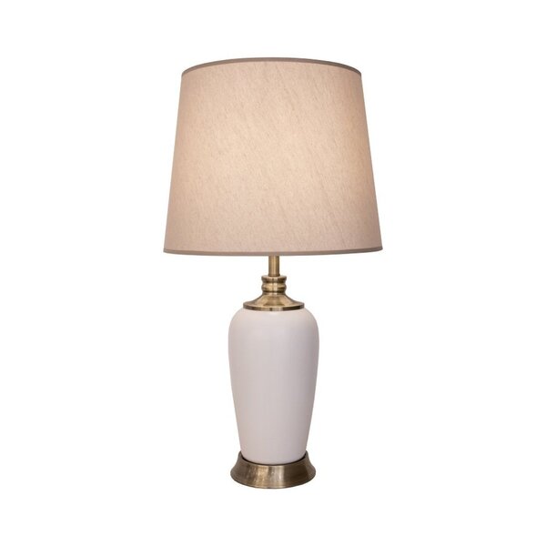 Base Para Abajur Piano 17x50cm 1xe27 40w Lumiere Bronze/branco