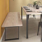 Base para Banco Aço Carbono 40cm até 80kg Preto Quadrado