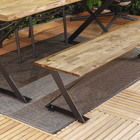 Base para Banco de Aço Preto 38x38cm 9007 Maxeb