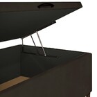 Base Para Cama Box Baú Solteiro 88x188cm Hit I02 Suede Marrom