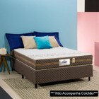 Base Para Cama Box Casal 138cm Poliéster Bordado Flora Marrom