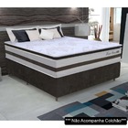Base Para Cama Box Casal 138cm Suede Liso Love Story Hf Marro