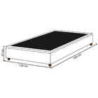 Base Para Cama Box Casal 138x188cm Hit I02 Suede Preto - Mpoz