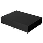 Base Para Cama Box Casal 138x188cm Hit I02 Suede Preto - Mpoz
