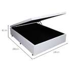 Base Para Cama Box Casal Érica Com Baú Branca