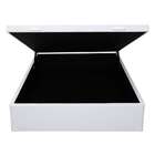 Base Para Cama Box Casal Érica Com Baú Branca