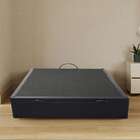 Base Para Cama Box Casal Érica Com Baú Preta