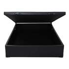 Base Para Cama Box Casal Érica Com Baú Preta