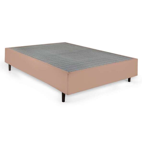 Base Para Cama Box Casal Guldi (38x138x188) Natural E Cinza