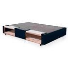 Base Para Cama Box Casal Guldi Com Guarda Objetos Azul