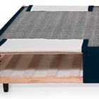 Base Para Cama Box Casal Guldi Com Guarda Objetos Azul