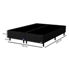 Base Para Cama Box Casal King Size Bipartido 193cm Poliéster