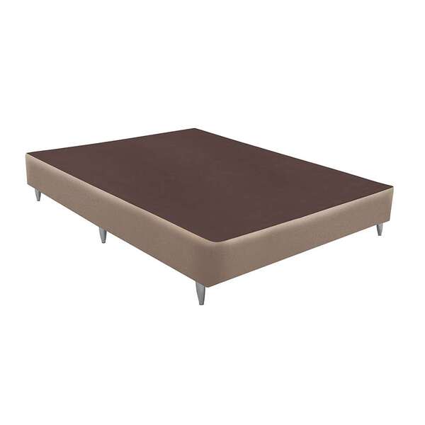 Base Para Cama Box Casal Linen (30x138x188) Bege