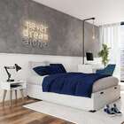 Base Para Cama Box Casal Madalynn Com Baú (47x138x188) Branca