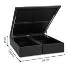 Base Para Cama Box Casal Pérola Com Baú Cinza