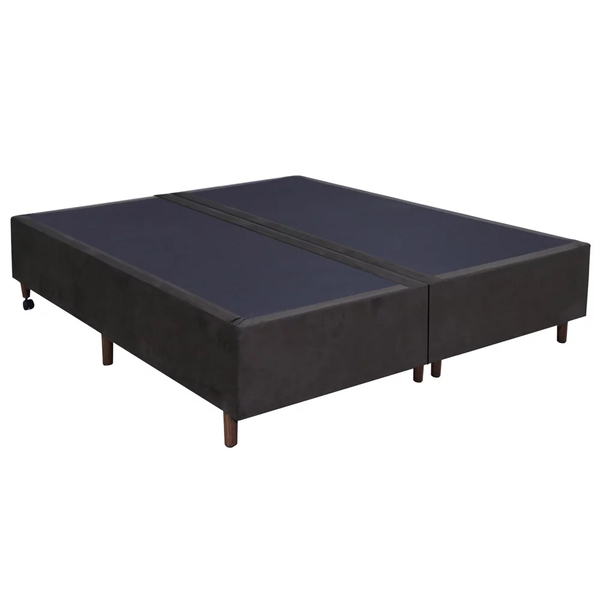 Base Para Cama Box Casal Queen Size Bipartido 158cm Suede Lis