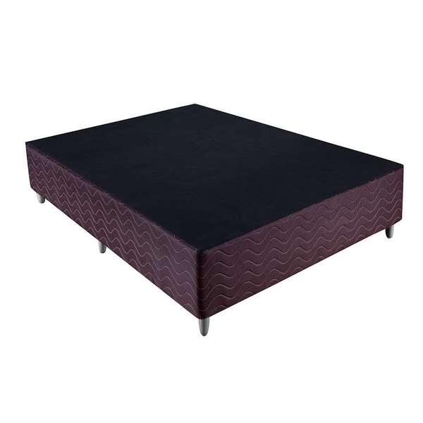 Base Para Cama Box Casal Sintel (42x138x188) Marrom E Preta