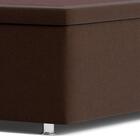 Base Para Cama Box Casal Topázio Com Baú Marrom