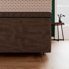 Base Para Cama Box Casal Topázio Com Baú Marrom