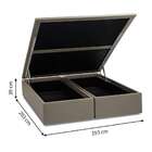 Base Para Cama Box King James Com Baú Bege