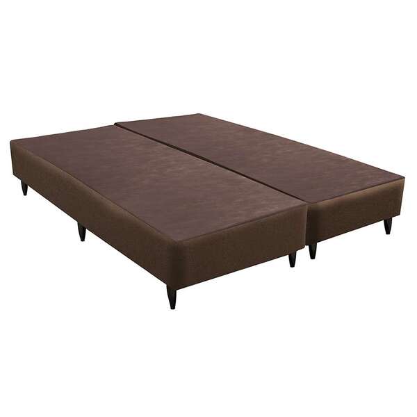 Base Para Cama Box King Linen (23x186x198) Marrom