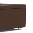 Base Para Cama Box Queen Americana Com Baú Marrom