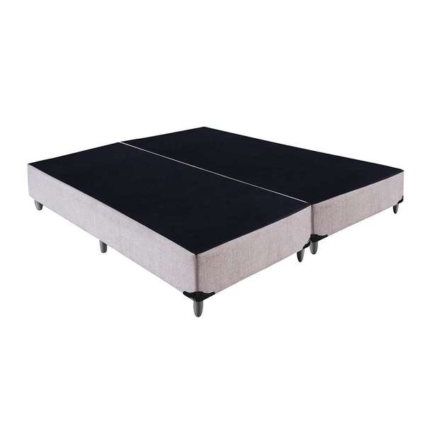 Base Para Cama Box Queen Artemis (42x158x198) Preta E Bege